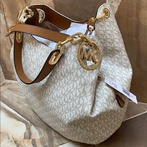 Michael Kors Fulton Vanilla Large Shoulder Tote